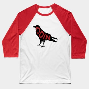 Odin and Raven Norse Pagan Baseball T-Shirt